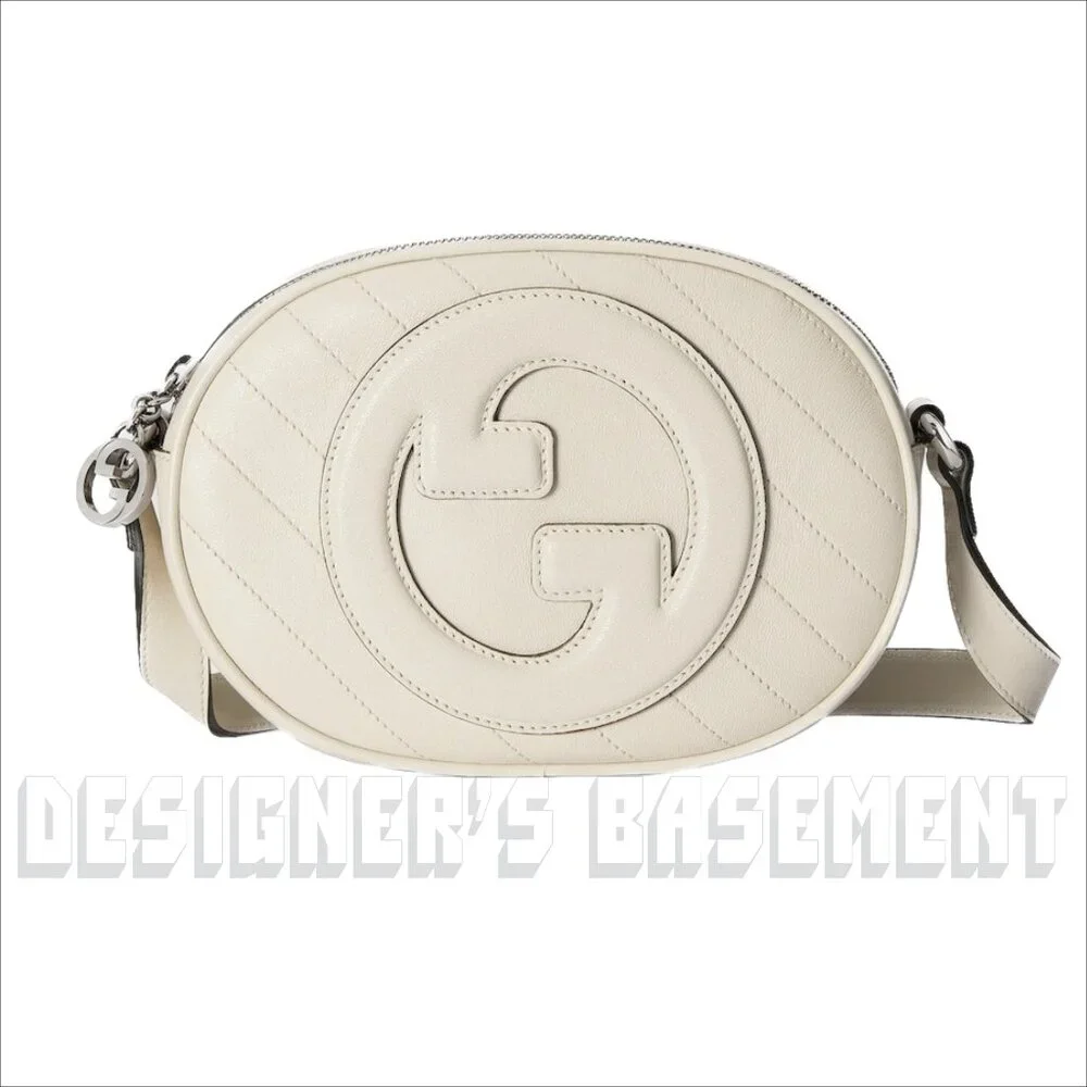 GUCCI mystic white BLONDIE MINI Matelasse Leather Oval Interlocking GG charm Bag - Picture 3 of 10